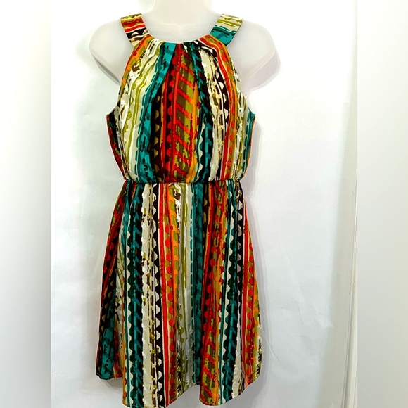 A Byer Womens Sleeveless Summer Lightweight print Dress Size Small Midi - Picture 1 of 4